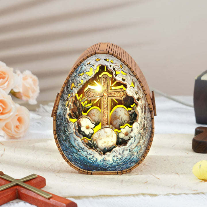 Gesegnete Ostereier - 3D Holz Nachtlicht Bausatz