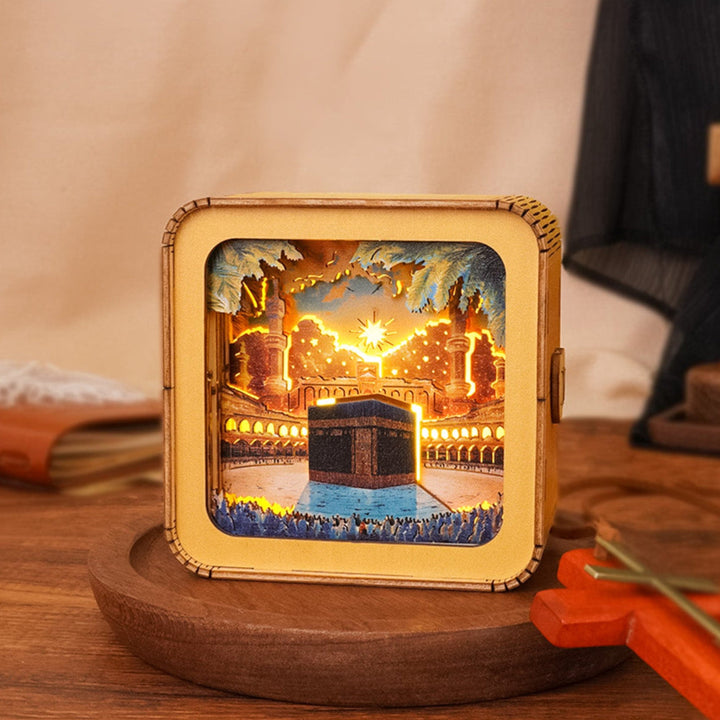 Heiliges MAKKA - 3D Holz Nachtlicht Bausatz