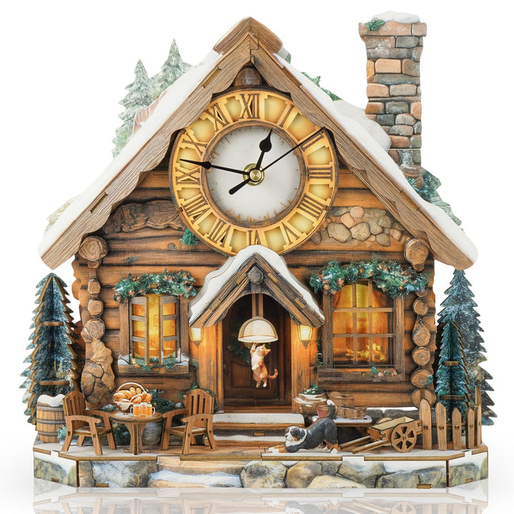 Schweizer Chalet – 3D Holzuhr Puzzle Bastelset