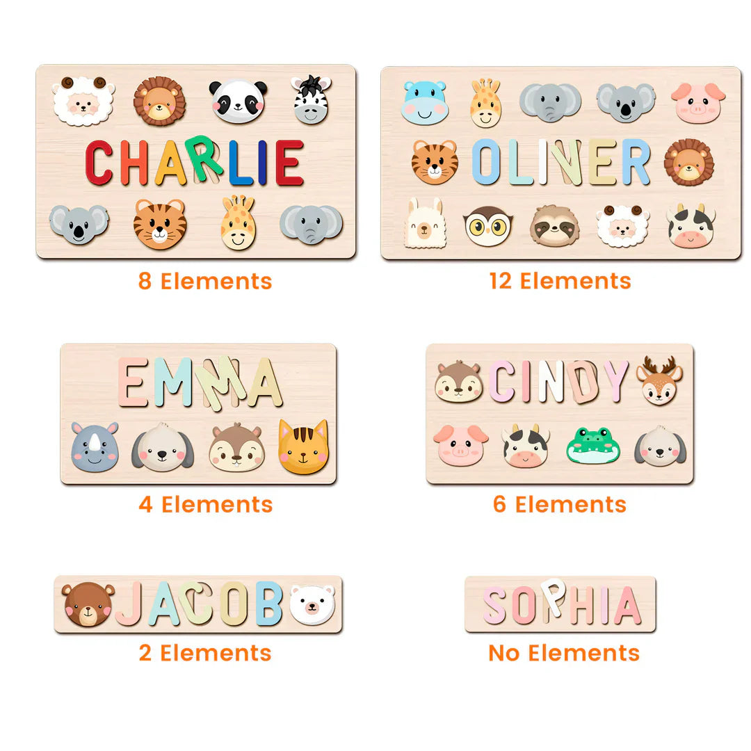 Personalized Wooden Baby Name Puzzle - By Woodbests