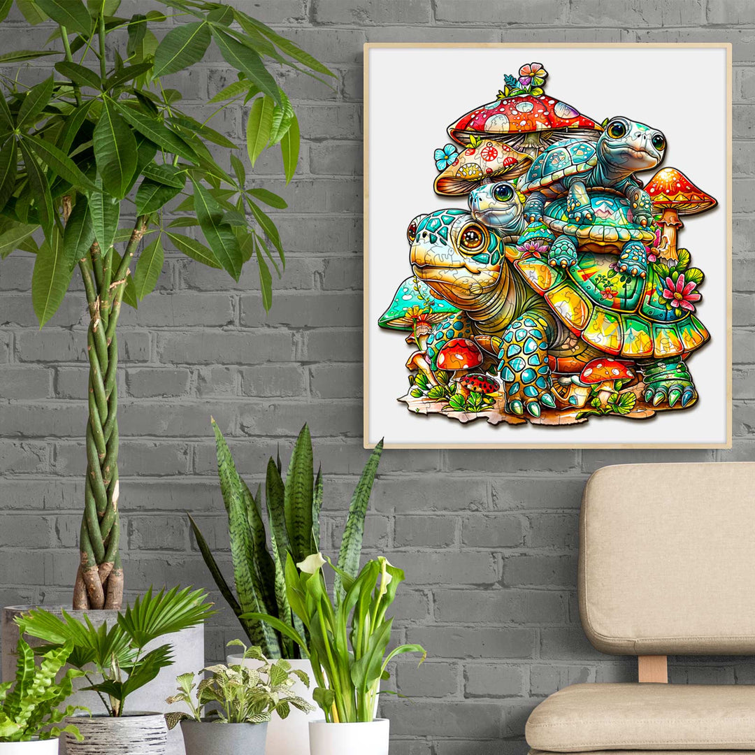 Turtle family Wooden Jigsaw Puzzle - By Woodbests