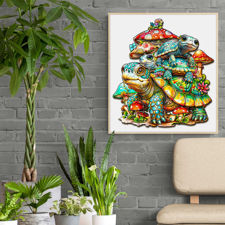 Turtle family Wooden Jigsaw Puzzle - By Woodbests