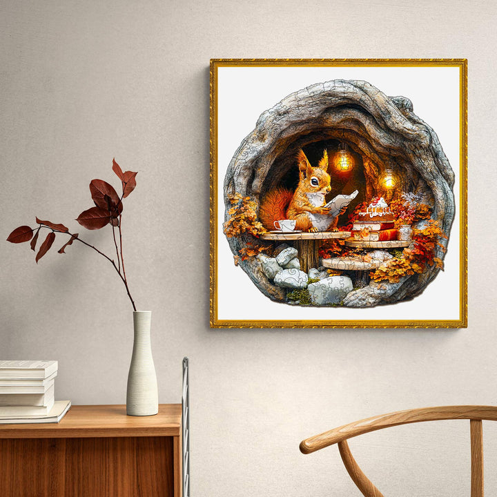3D Burrow Squirrel Wooden Jigsaw Puzzle - By Woodbests