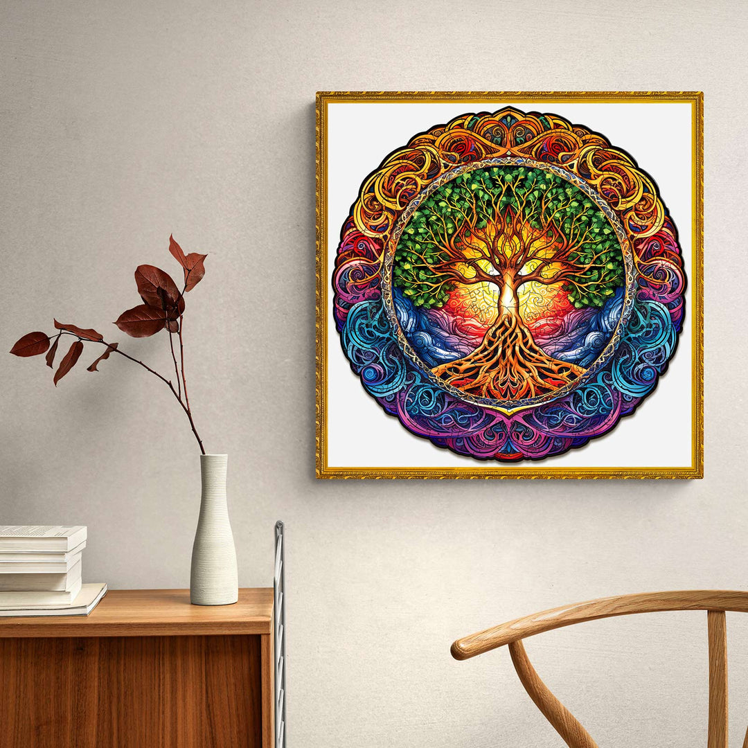 Lebensbaum-Mandala 1 Holzpuzzle