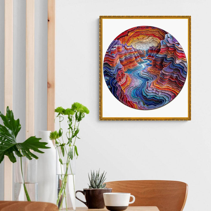 3D Colorful Canyon Wooden Jigsaw Puzzle - Woodbests