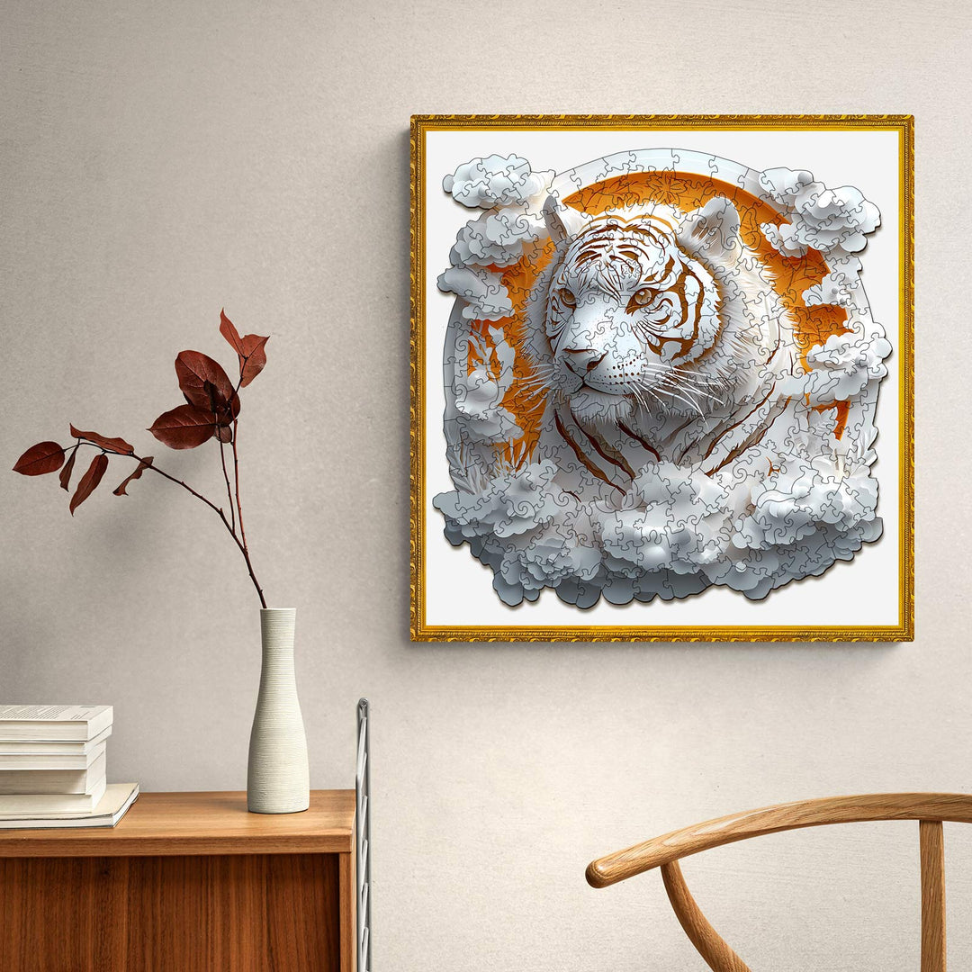 3D Paper Tiger Wooden Jigsaw Puzzle - By Woodbests