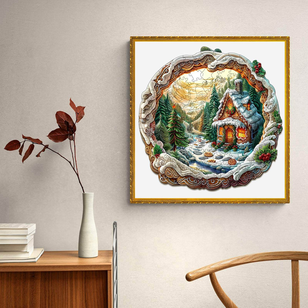 3D Christmas House-1 Wooden Jigsaw Puzzle - By Woodbests