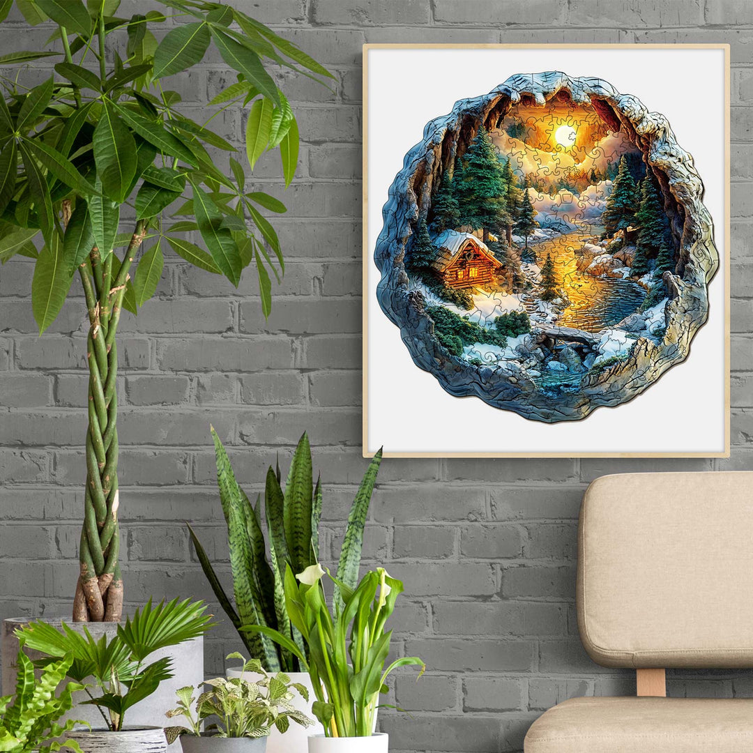 3D Winter Scene Wooden Jigsaw Puzzle - By Woodbests