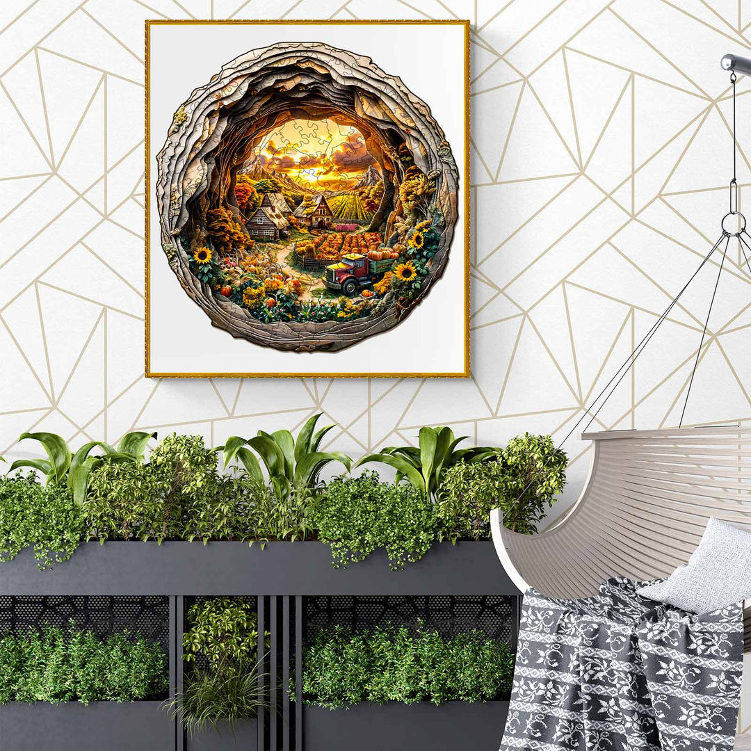 3D Autumn Farm-2 Wooden Jigsaw Puzzle - Woodbests