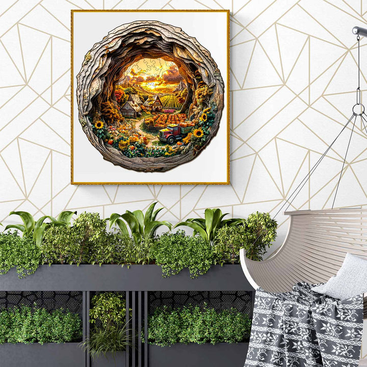 3D Autumn Farm-2 Wooden Jigsaw Puzzle - Woodbests