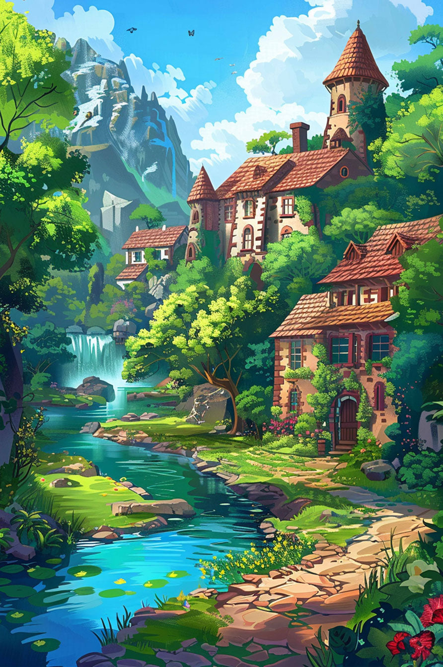 Beautiful Countryside 500 / 1000 Piece Puzzle - By Woodbests