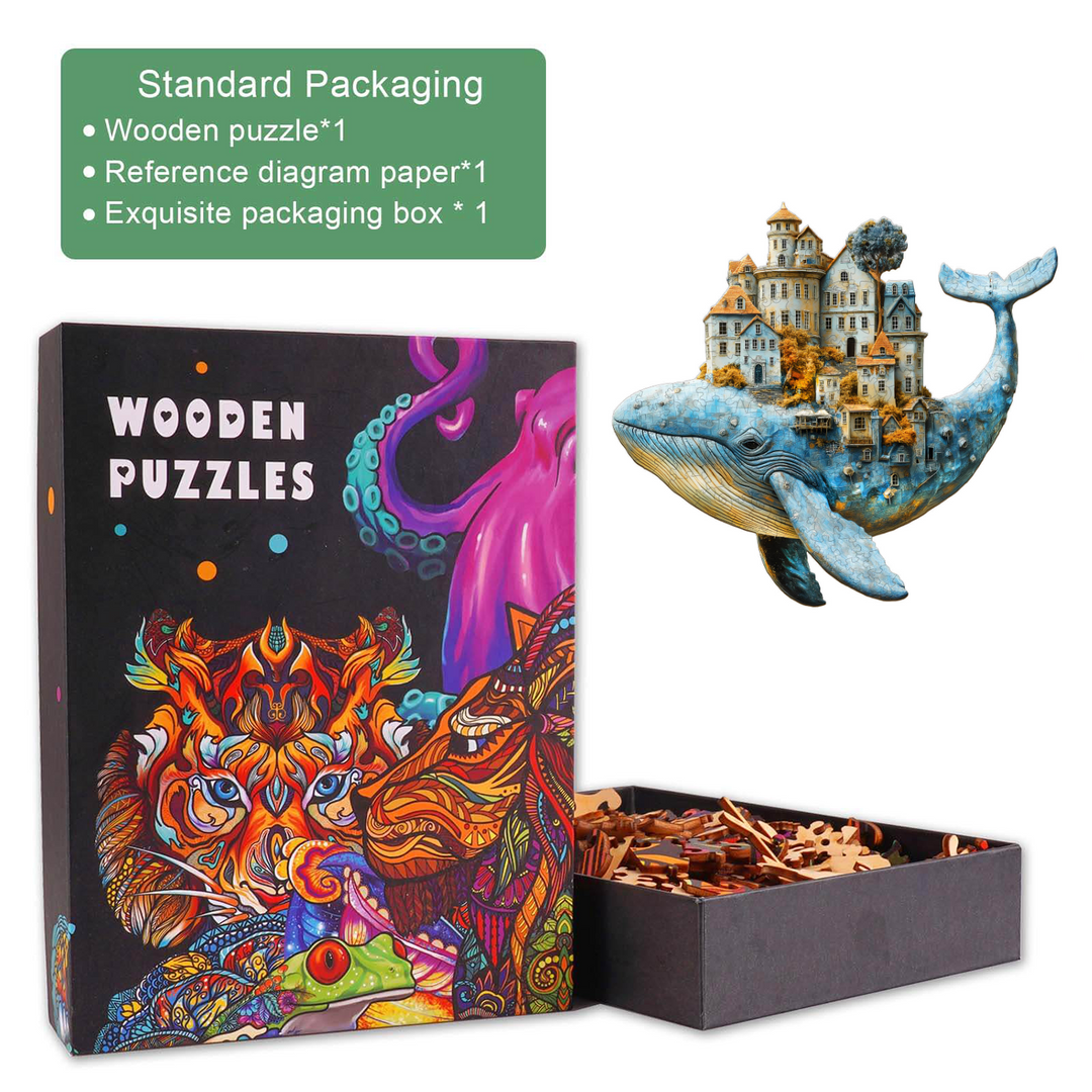 Walfisch-Stadt Holzpuzzle