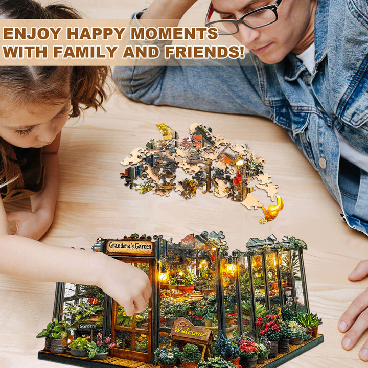 Oma-Garten Holzpuzzle