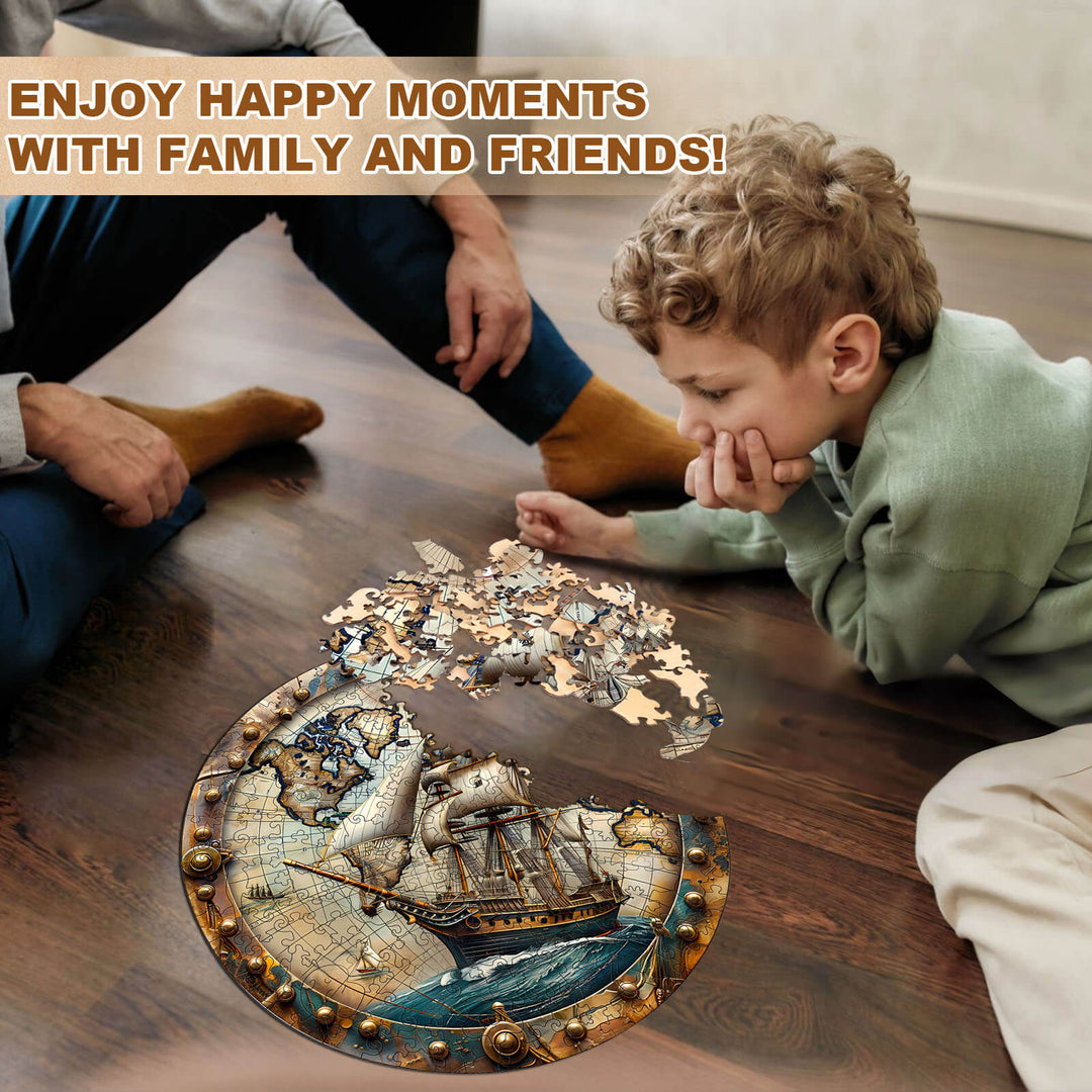 Weltreise Holzpuzzle