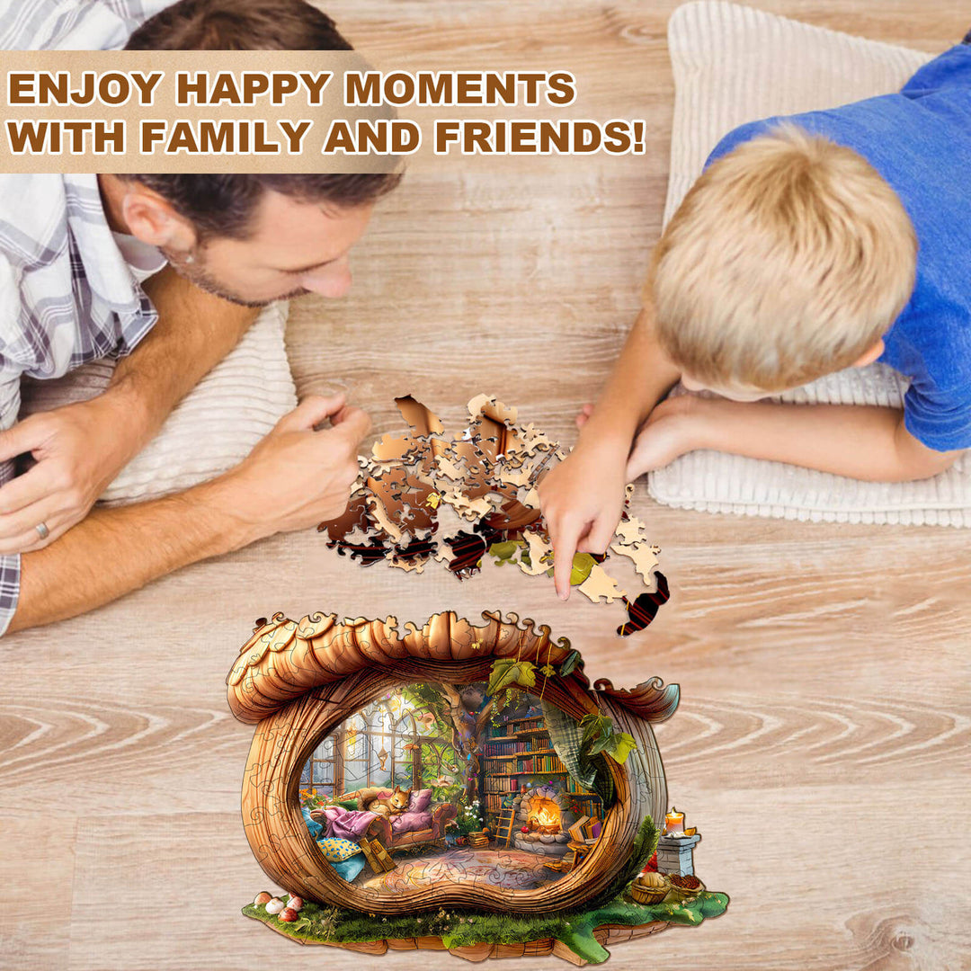 Eichhörnchen-Haus Holzpuzzle