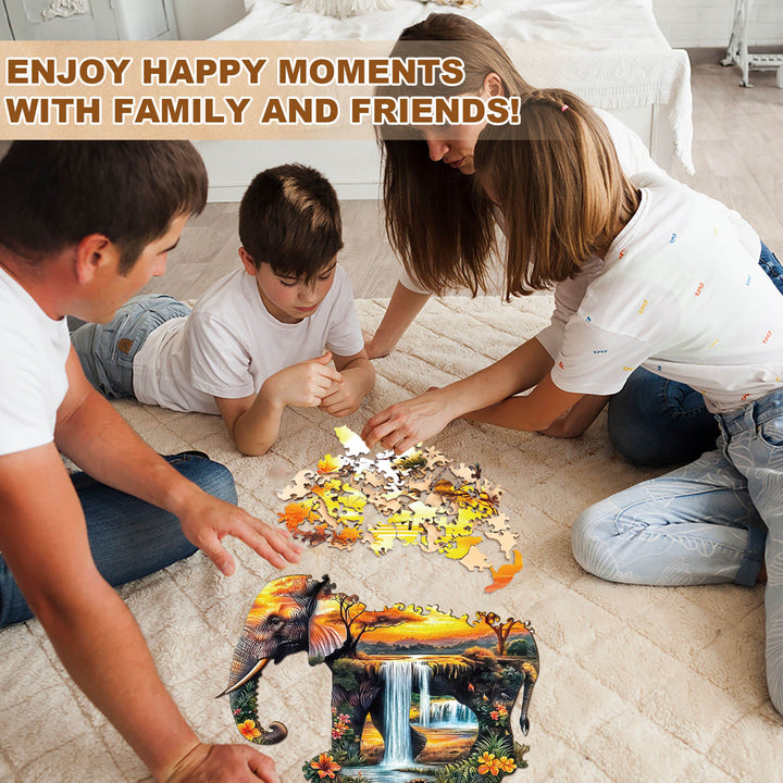 Afrikanischer-Elefant Holzpuzzle