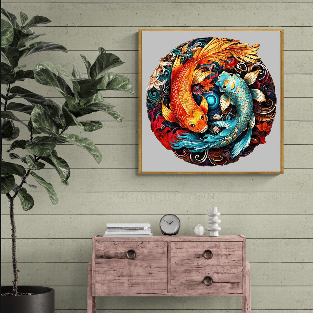 Yin Yang Fish 1 Wooden Jigsaw Puzzle-Woodbests