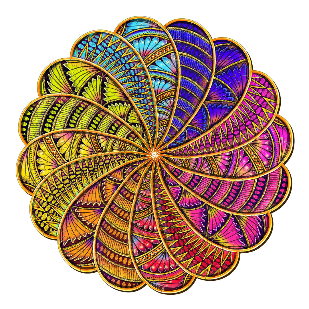 Meditations-Mandala Holzpuzzle