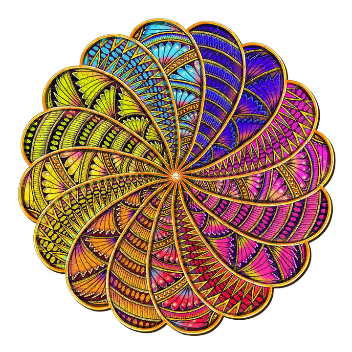 Meditations-Mandala Holzpuzzle
