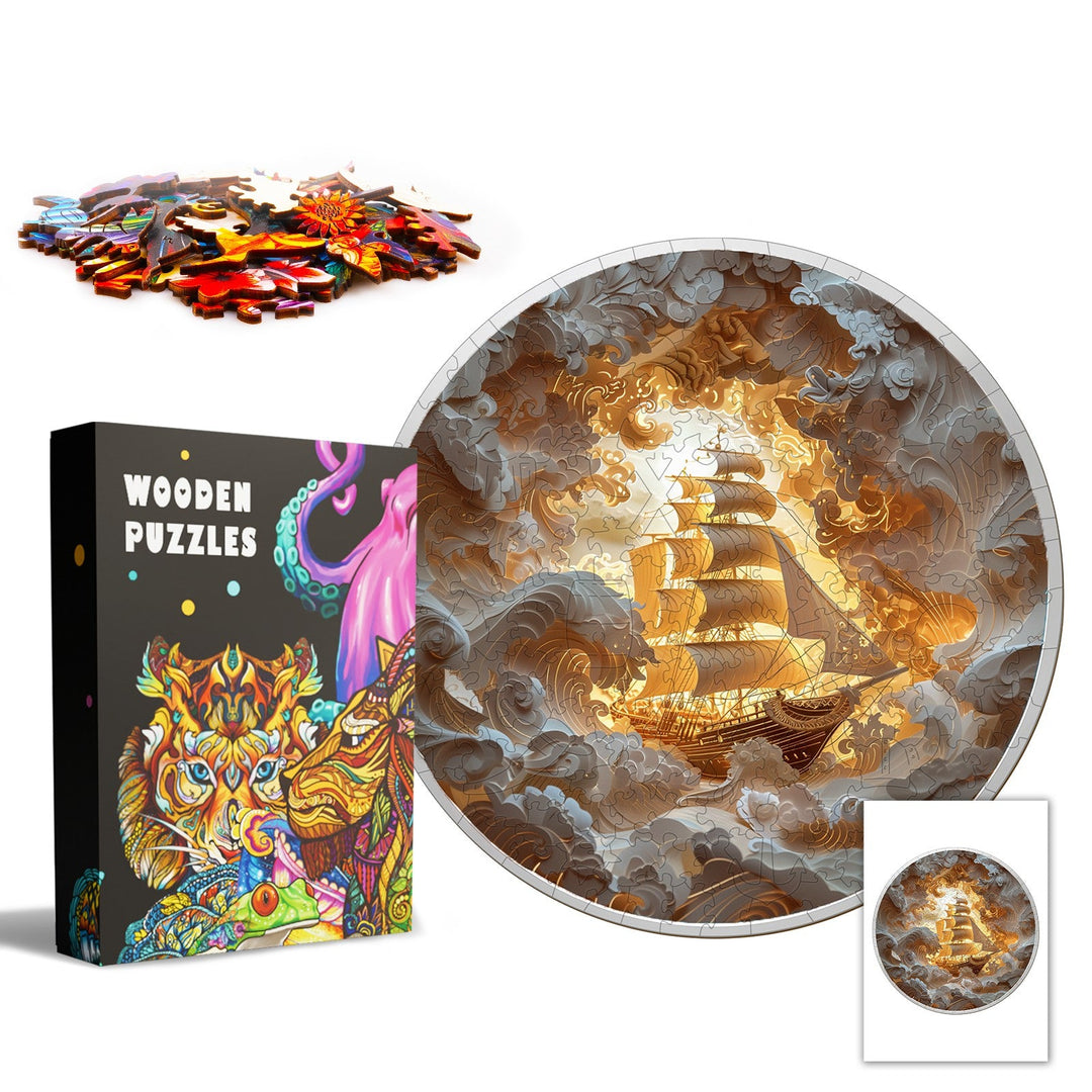 Segelboot 2 Holzpuzzle