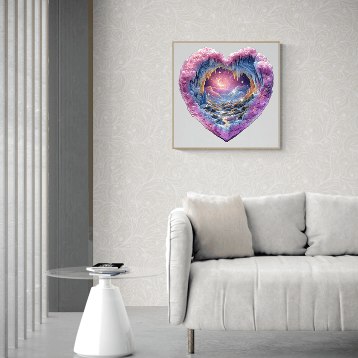 Romantisches Sternen Holzpuzzle