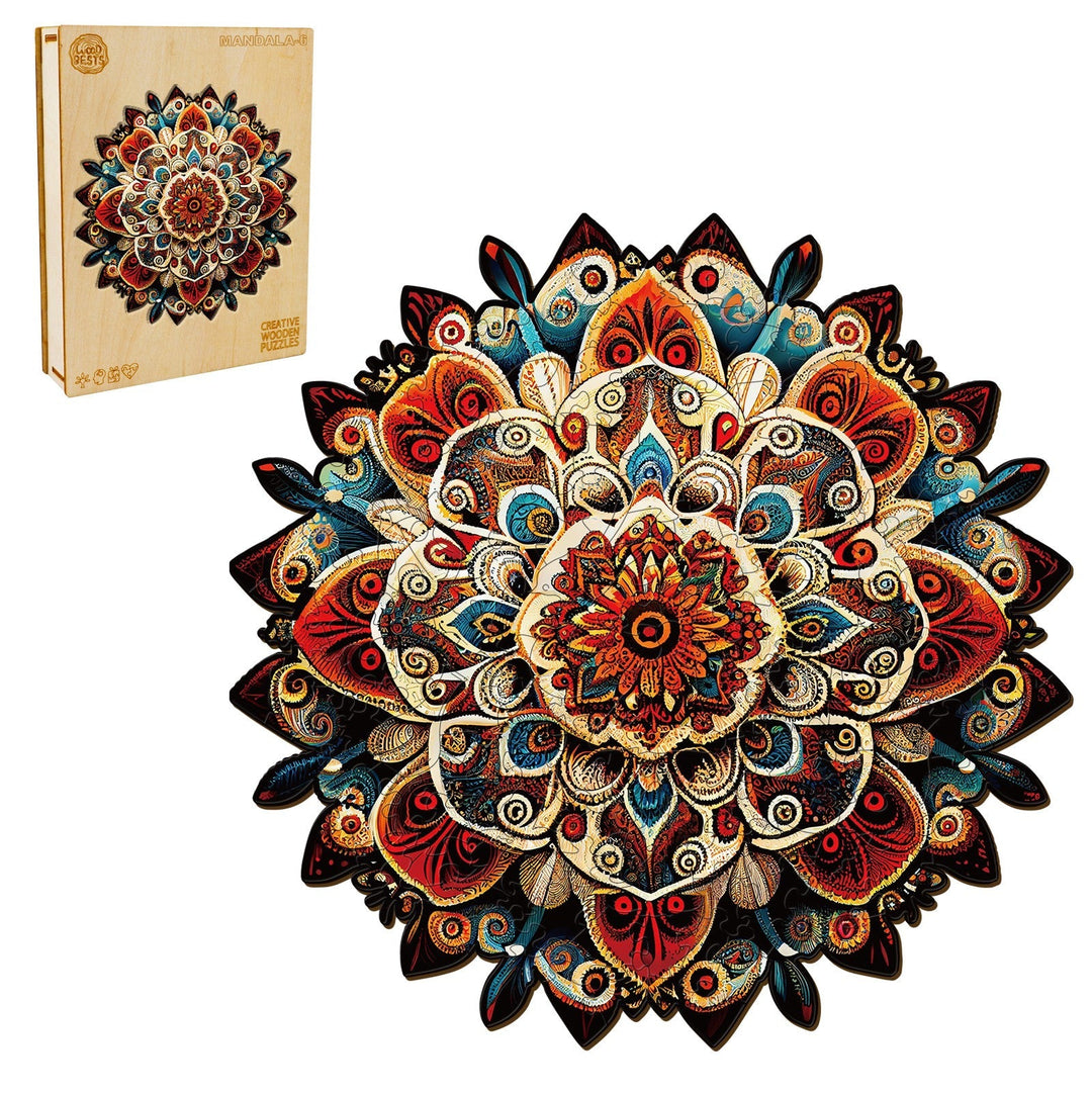 Mandala-6 Holzpuzzle