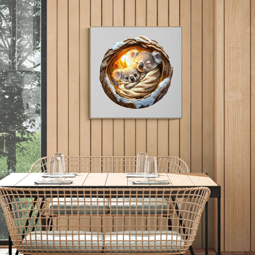 Kind in Mamas Armen Holzpuzzle