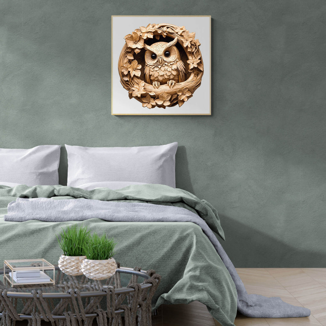 3D Owl-1 Wooden Jigsaw Puzzle - Woodbests
