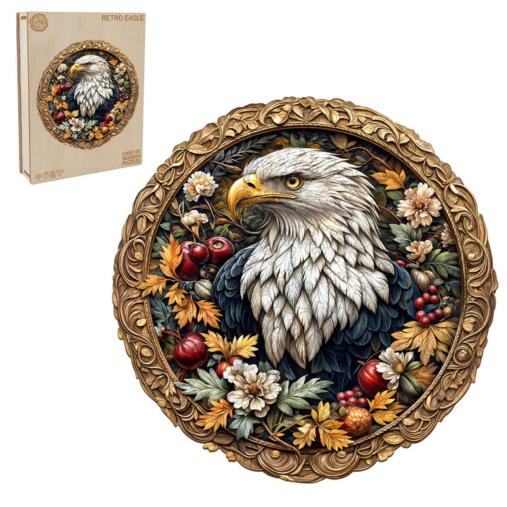 Retro-Adler Holzpuzzle