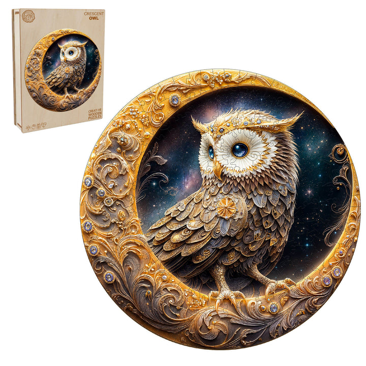 Mond-Eule Holzpuzzle