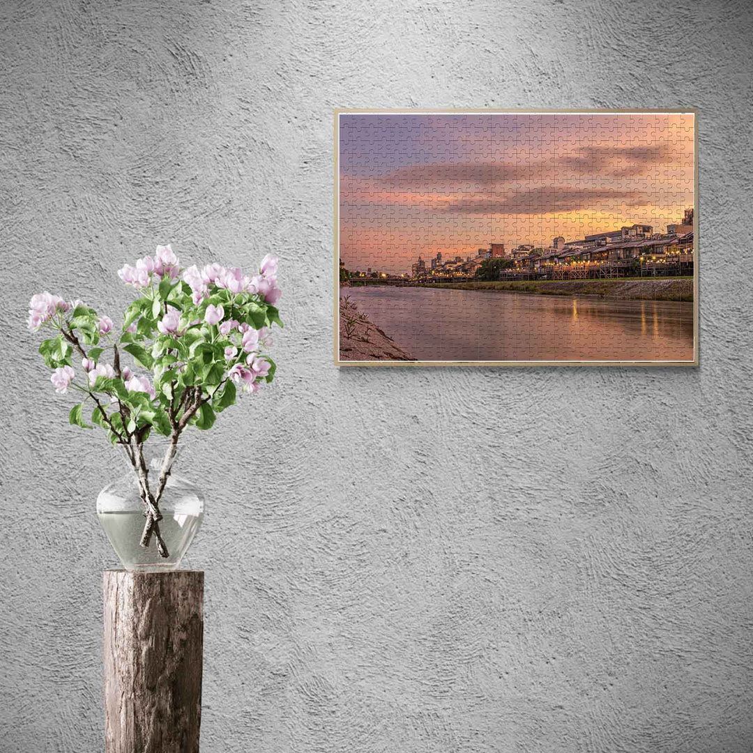 Sunset River City 500 / 1000 Piece Puzzle - Woodbests