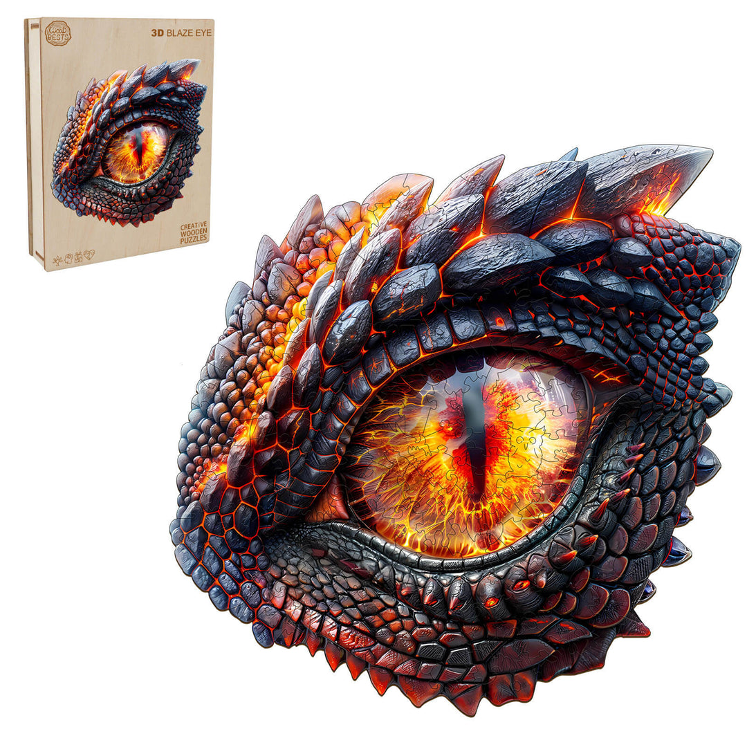 3D Flammenauge Holzpuzzle