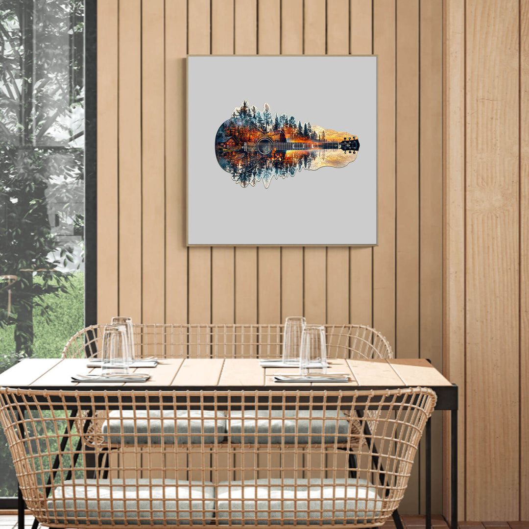 Abendrot-Gitarren Holzpuzzle