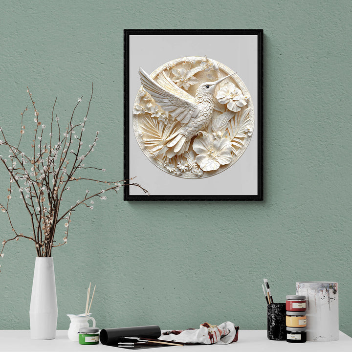 Papier-Kolibri 2 Holzpuzzle