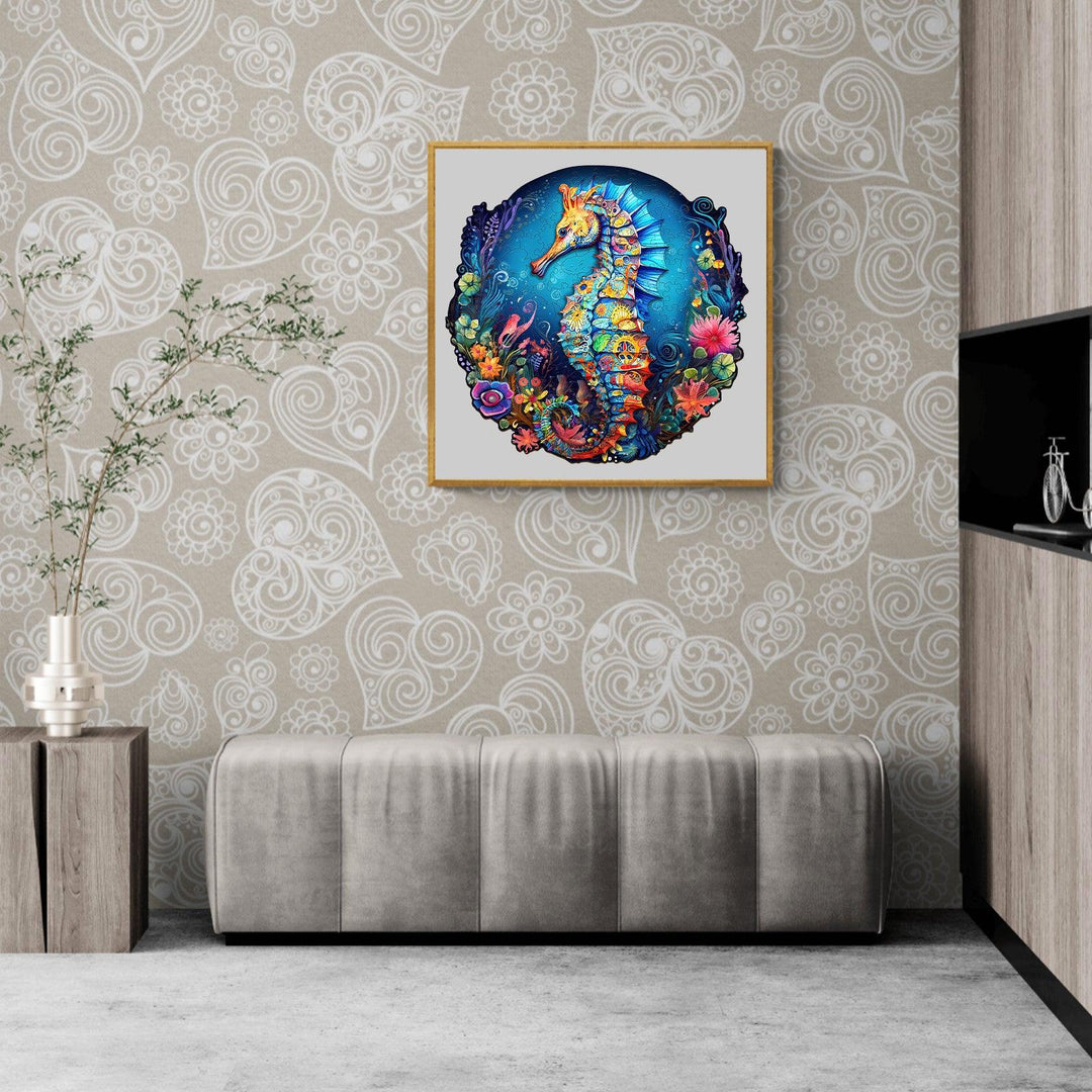 Seahorse 2 Wooden Jigsaw Puzzle-Woodbests