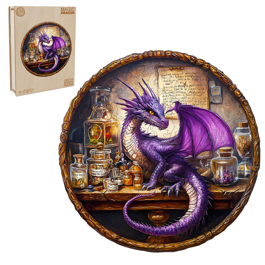 Zauberdrachen Holzpuzzle
