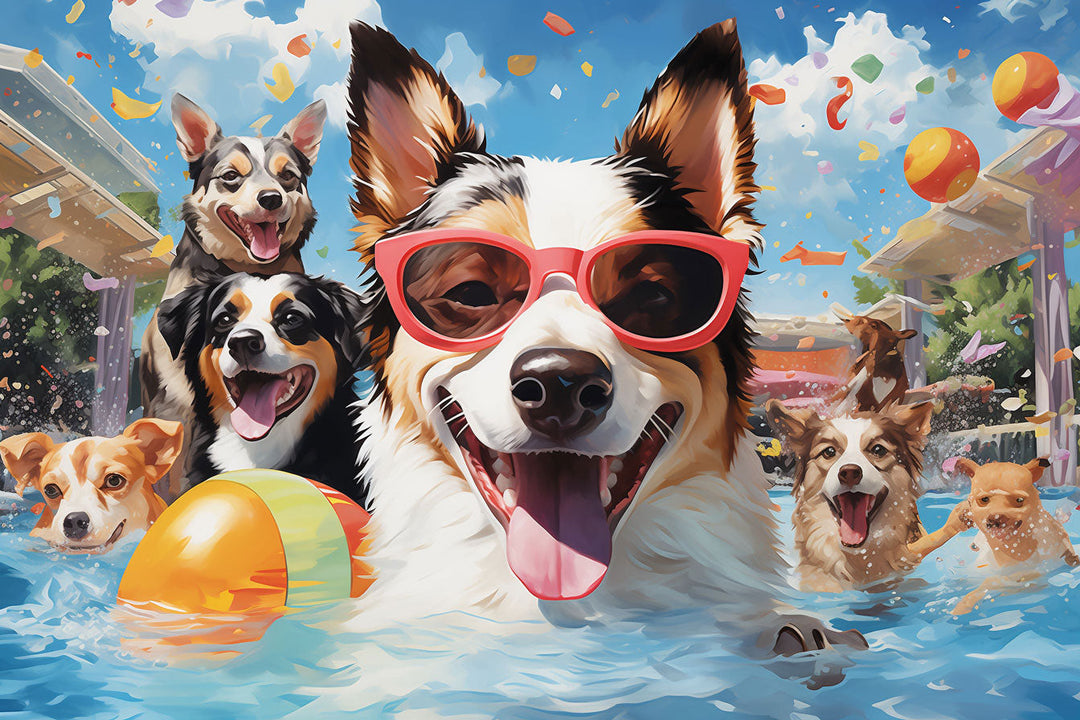 Puppy Pool 500 / 1000 Piece Puzzle - Woodbests