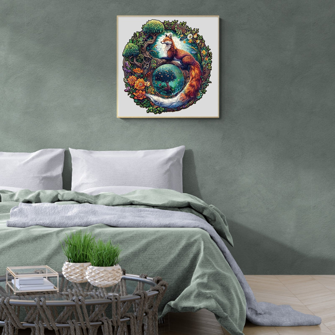 Yin Yang Fox-1 Wooden Jigsaw Puzzle-Woodbests
