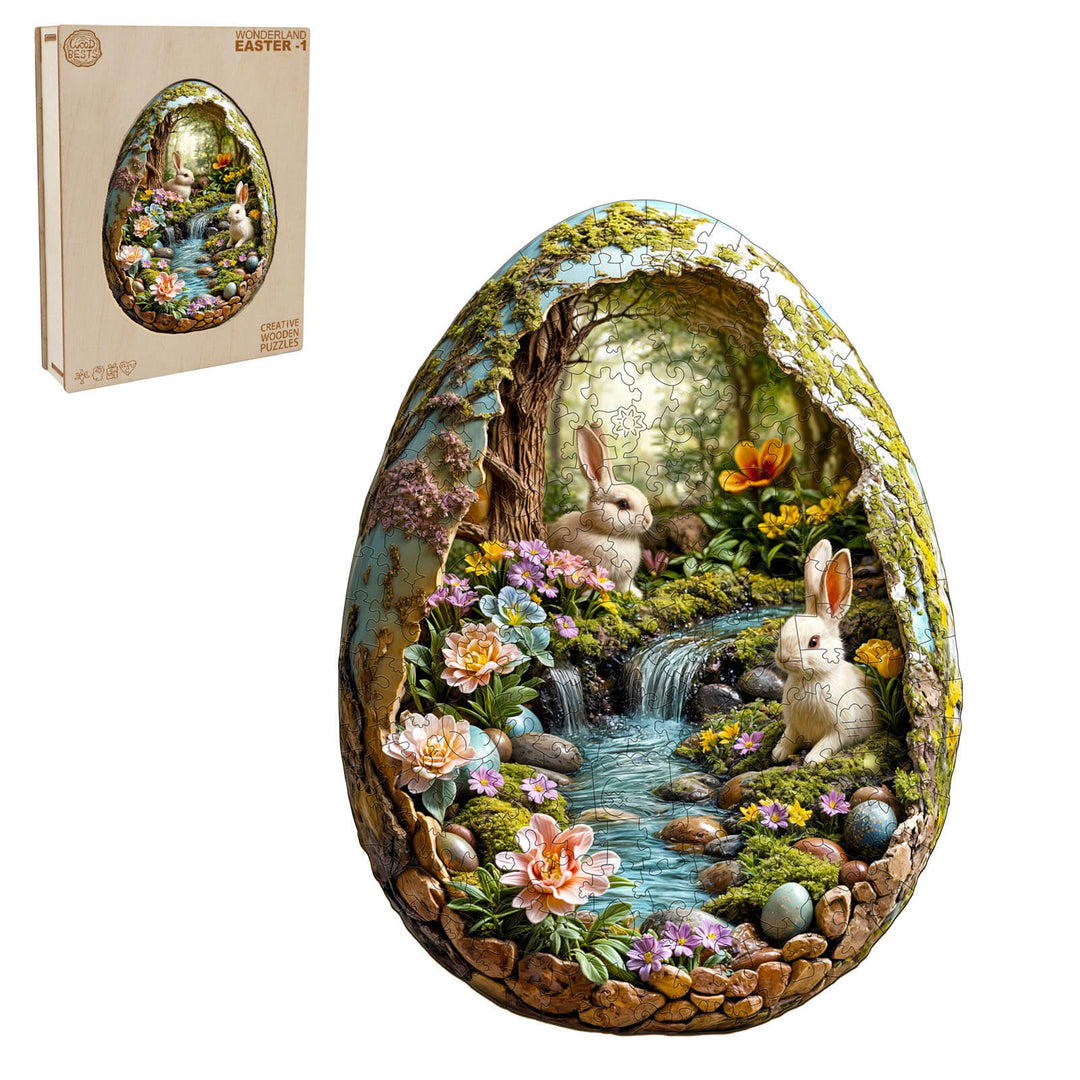 3D Oster-Wunderwelt 1 Holzpuzzle