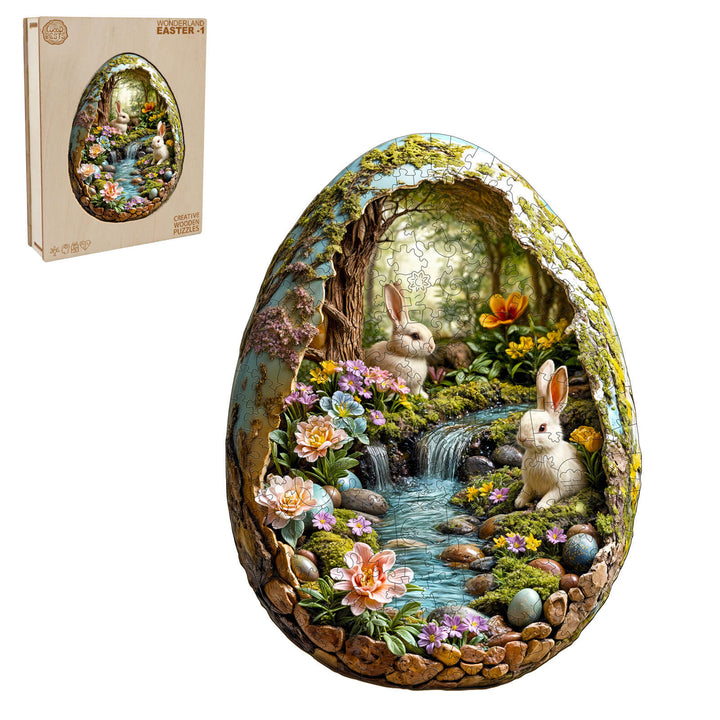 3D Oster-Wunderwelt 1 Holzpuzzle