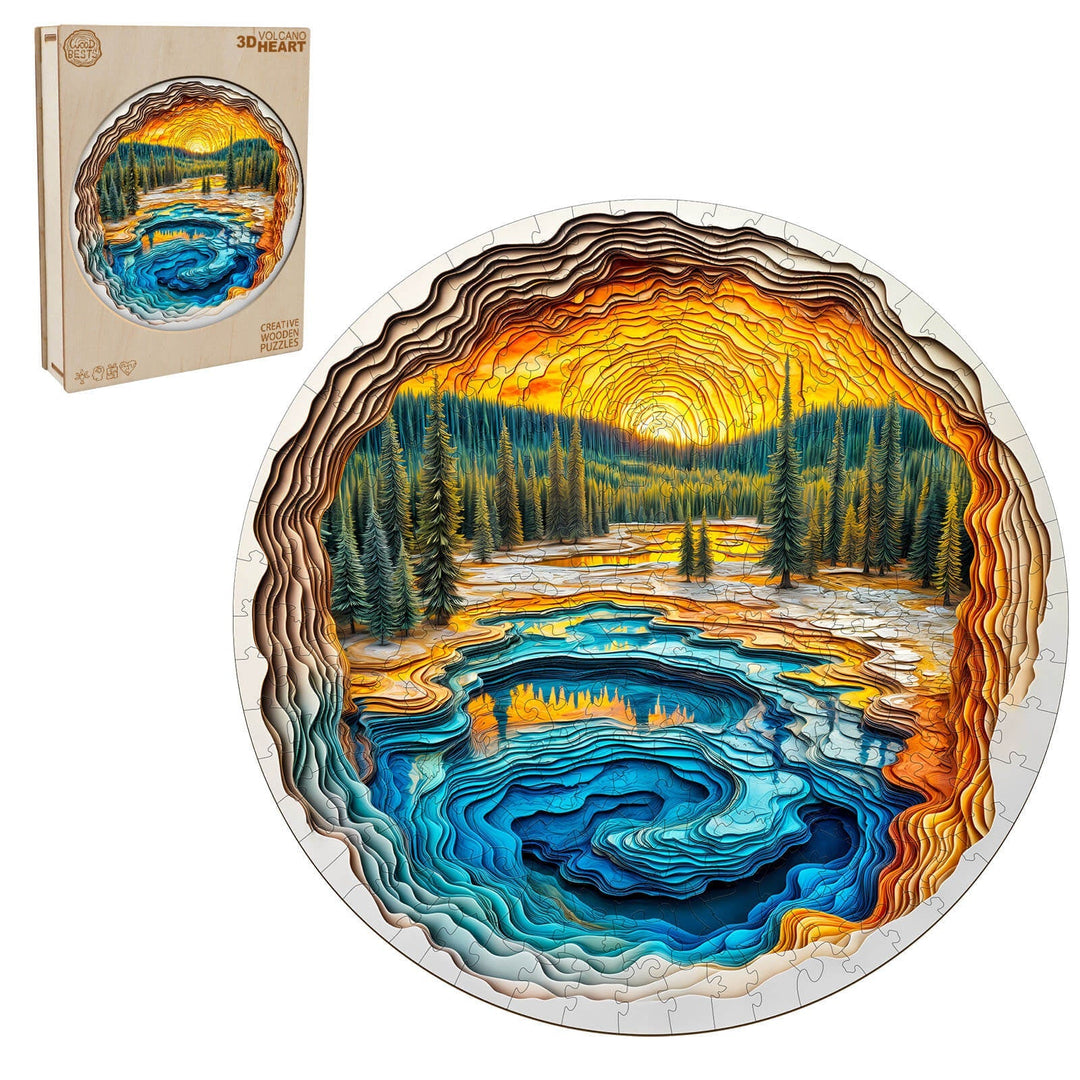 Vulkanherz Holzpuzzle