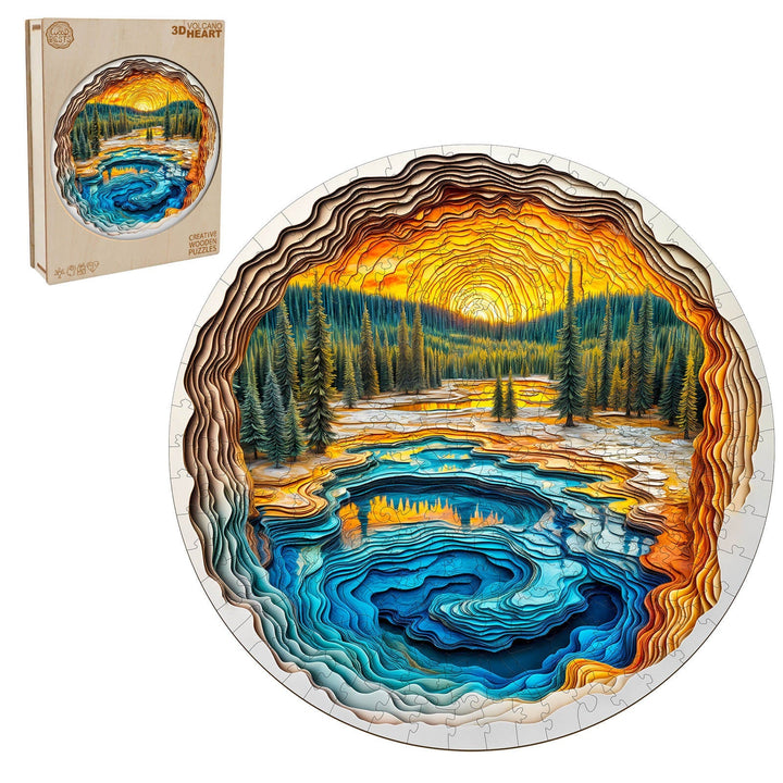 Vulkanherz Holzpuzzle