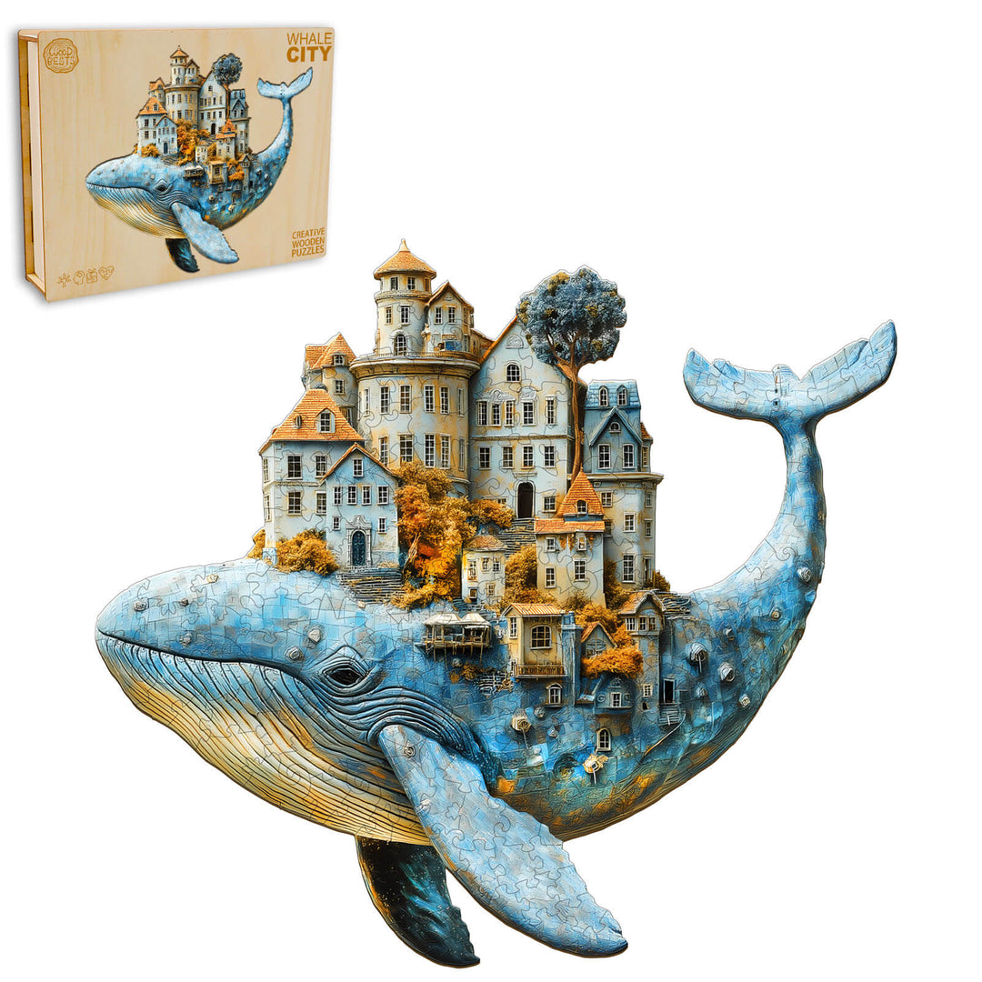 Walfisch-Stadt Holzpuzzle