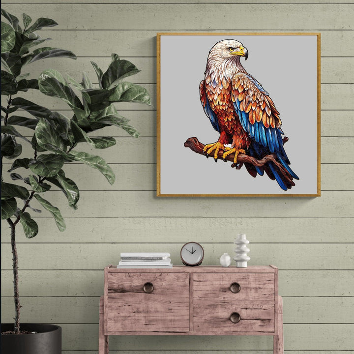 Mighty Bald Eagle Wooden Jigsaw Puzzle-Woodbests
