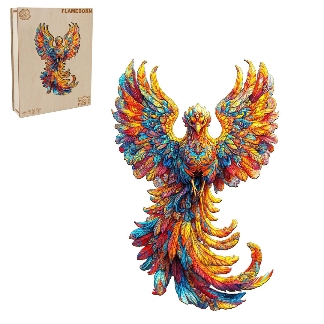 Flammengeborenes Holzpuzzle