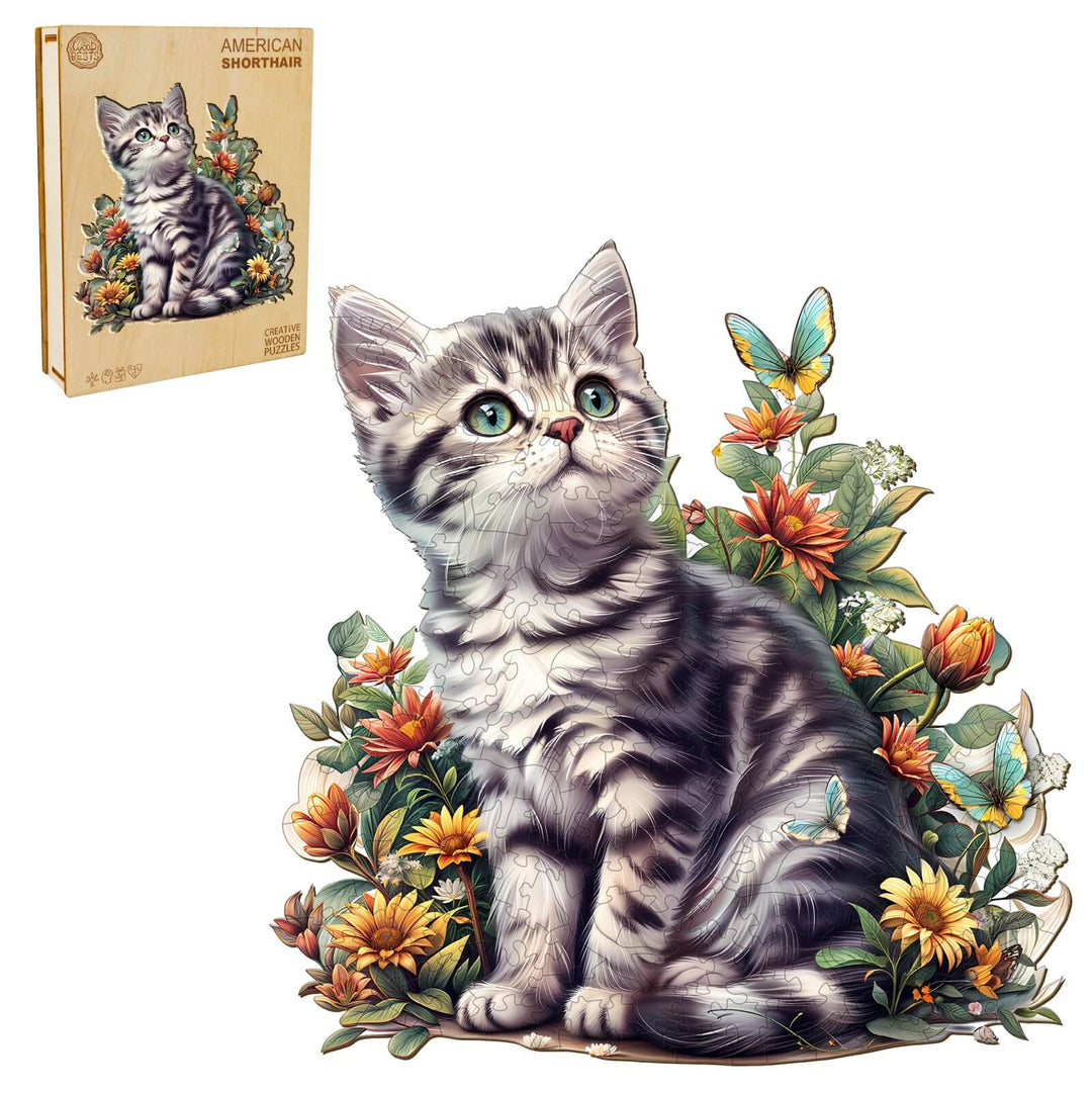 American Shorthair Wooden Jigsaw Puzzle