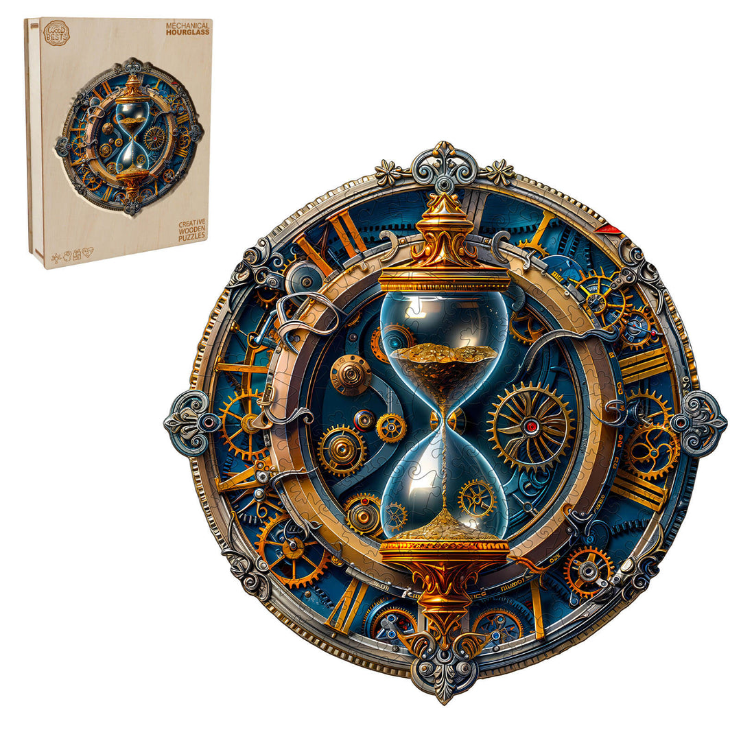 Mechanische Sanduhr Holzpuzzle