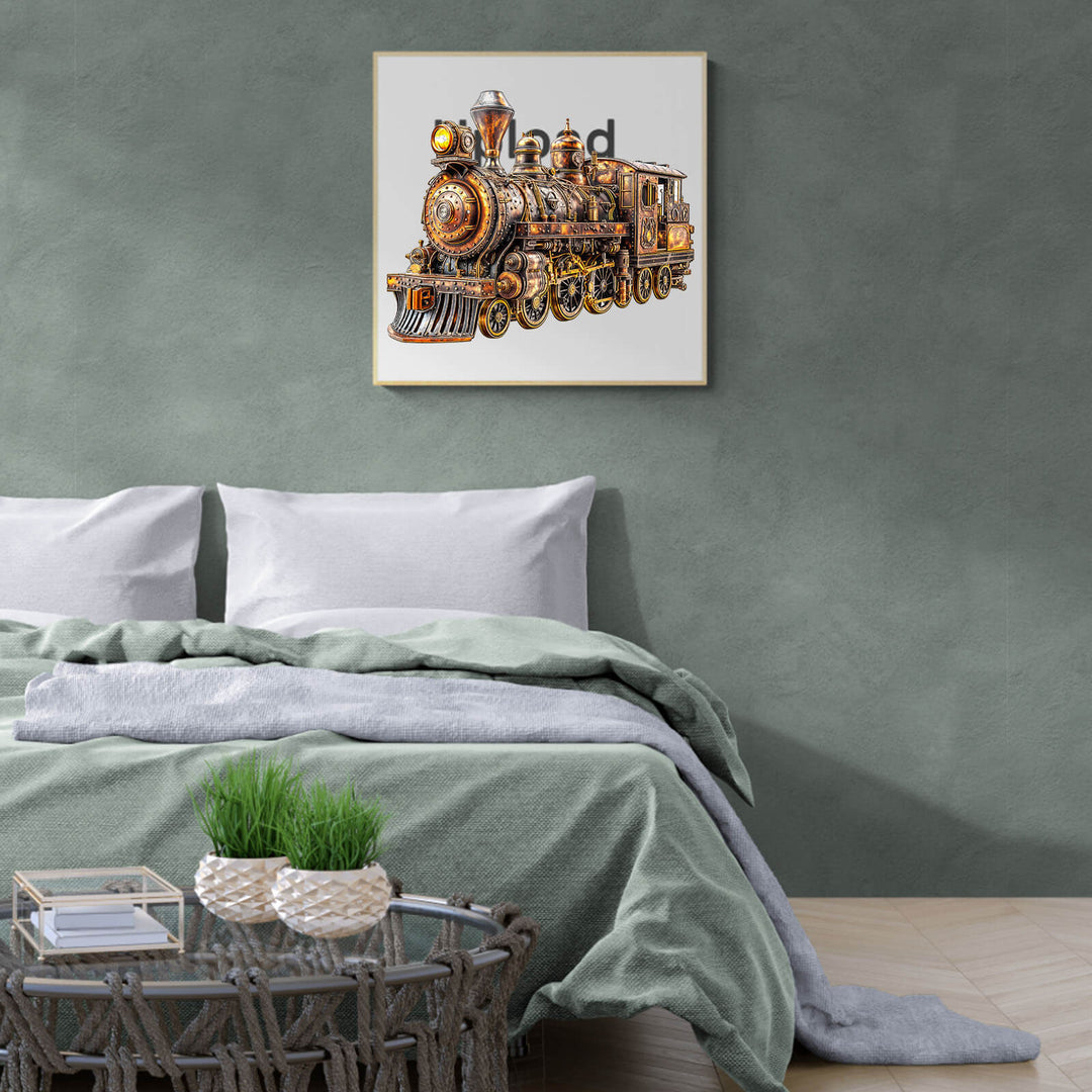 Mechanisches Dampfzug Holzpuzzle