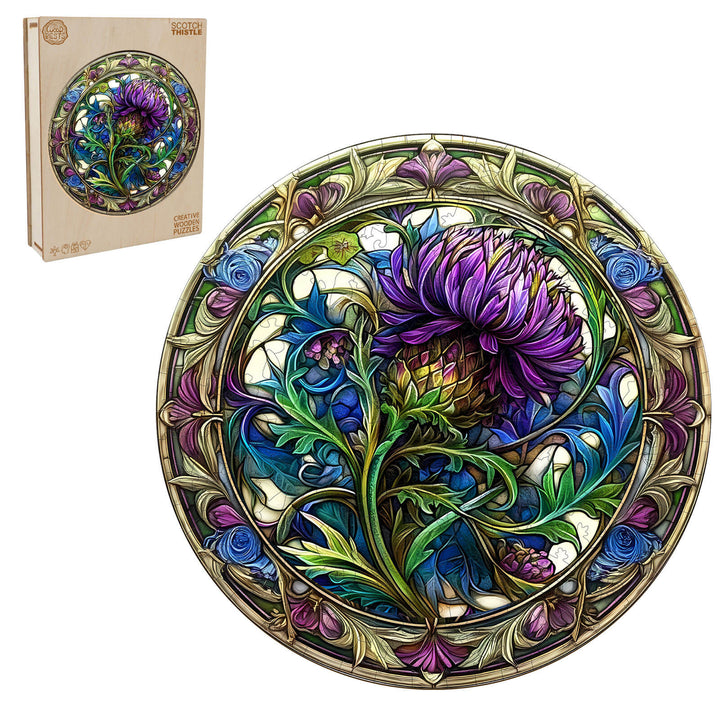 Scotch Thistle Wooden Jigsaw Puzzle - Woodbests