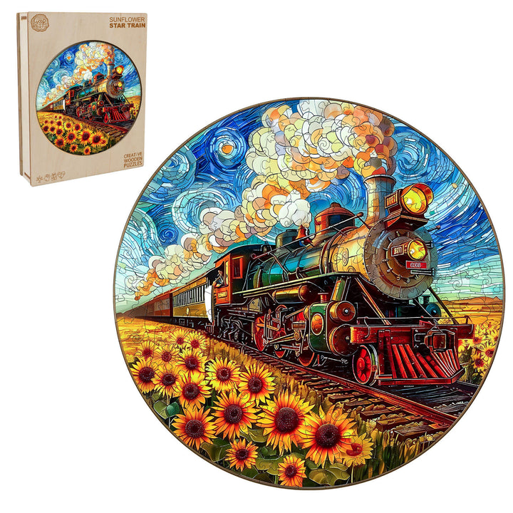 Blumenbahn Holzpuzzle